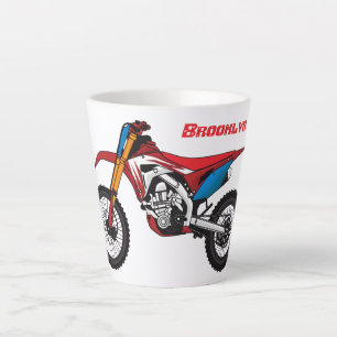 Caneca De Café Latte Moto de terra vermelha
