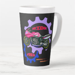 Caneca De Café Latte Motobicicleta segura e livre