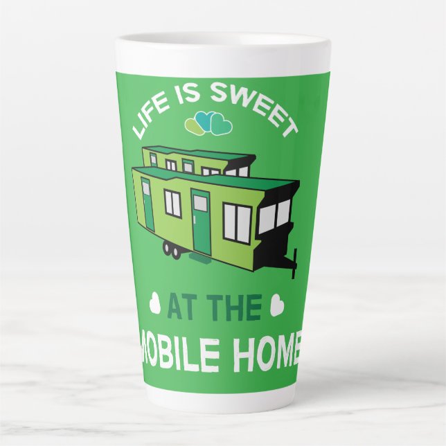 Caneca De Café Latte Móveis | Caravanas Estáticas | Novo lar | Retirada (Frente)
