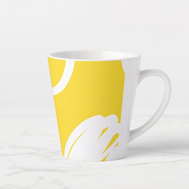 Caneca De Café Latte Movendo linhas design Latte Mug (Direita)