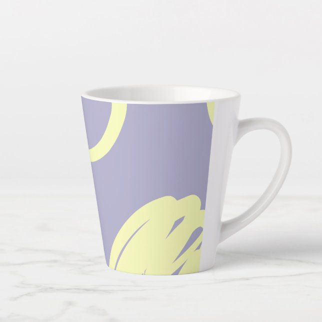 Caneca De Café Latte Movendo linhas design Latte Mug (Direita)