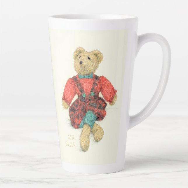 Caneca De Café Latte MR & SRA. Caneta Lateral BEAR (Direita)