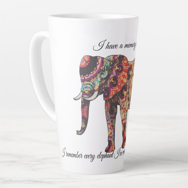 Caneca De Café Latte Mug De Altura De Elefante (Ângulo esquerdo)
