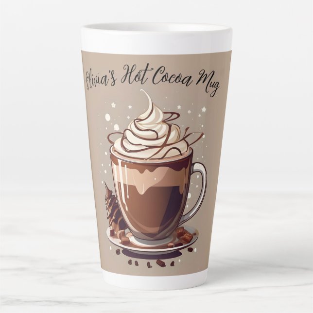 Caneca De Café Latte Mug de cacau quente personalizado (Frente)