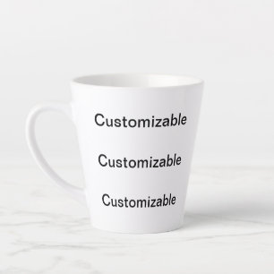 Caneca De Café Latte Mug de latão grande e PERSONALIZÁVEL