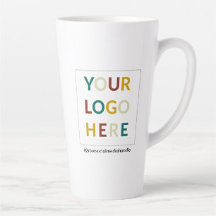 Caneca De Café Latte Mug de Latte Altura Personalizada com Logotipo No