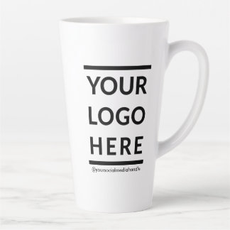 Caneca De Café Latte Mug de Latte Altura Personalizada com Logotipo No