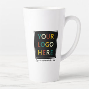 Caneca De Café Latte Mug de Latte Altura Personalizada com Logotipo No