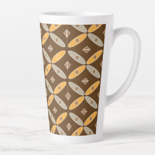 Caneca De Café Latte Mug de padrão de Batik indonésio