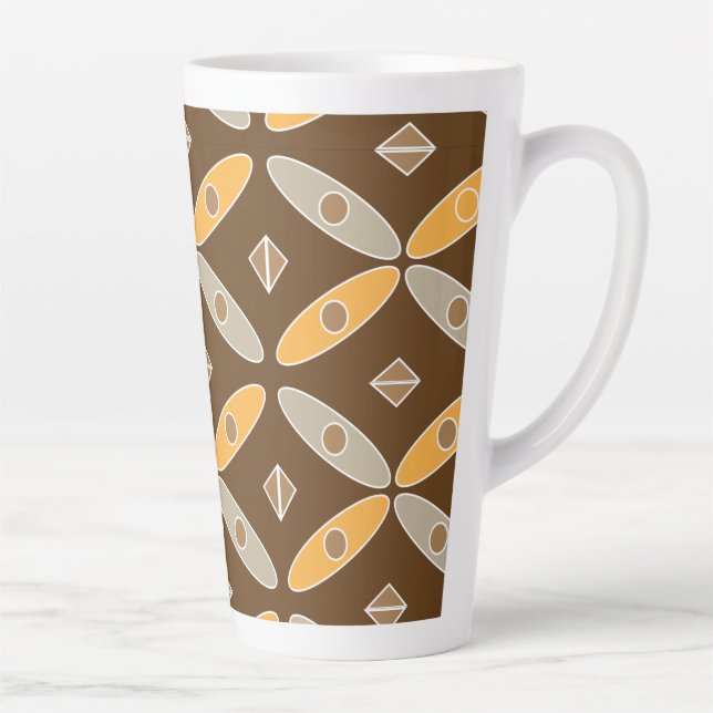 Caneca De Café Latte Mug de padrão de Batik indonésio (Direita)