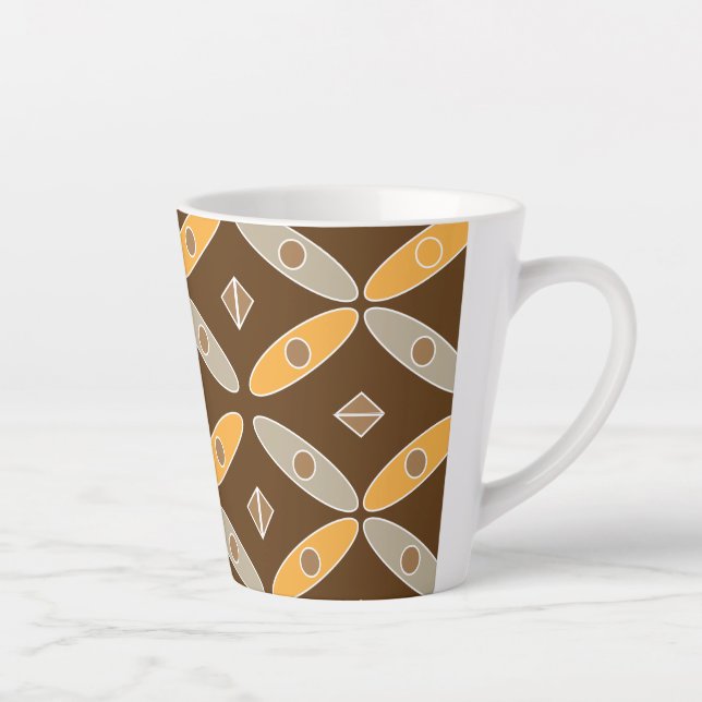 Caneca De Café Latte Mug de padrão de Batik indonésio (Direita)