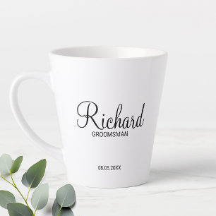 Caneca De Café Latte Mug de Padrinho de casamento Personalizado de Scri