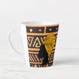 Caneca De Café Latte Mug Impressão africano multicolor