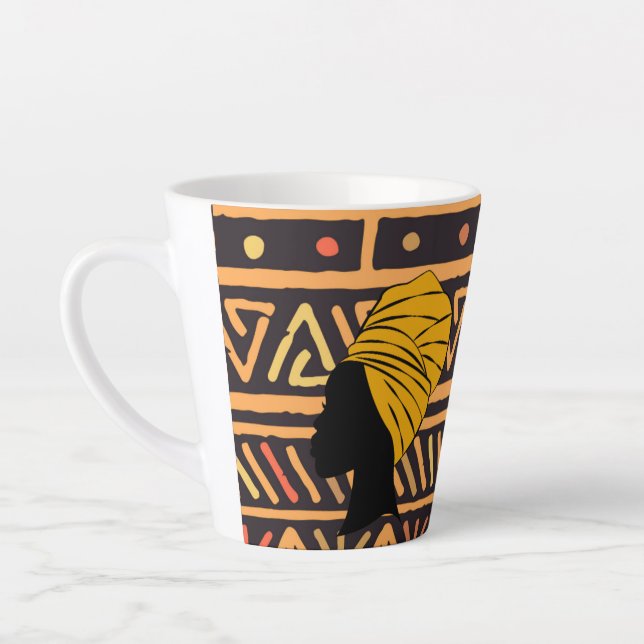 Caneca De Café Latte Mug Impressão africano multicolor (Esquerda)