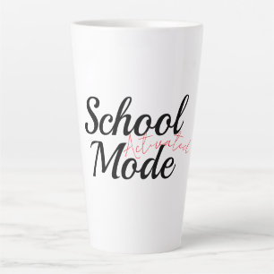 Caneca De Café Latte Mug "Modo Escolar Ativado" - Professora Bonita