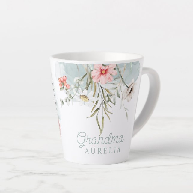 Caneca De Café Latte  Mug personnalisé pour grand-mère (Ângulo direito)