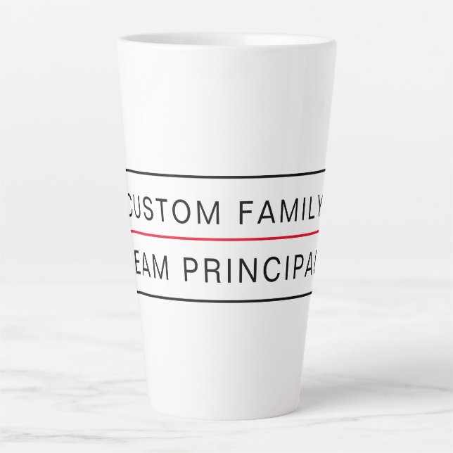 Caneca De Café Latte Mug principal personalizável da equipe para o vent (Frente)