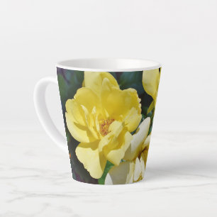 Caneca De Café Latte Mug Rosa Amarelo