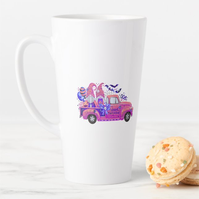 Caneca De Café Latte Mugs & Cups with Halloween Gnome T (In Situ)