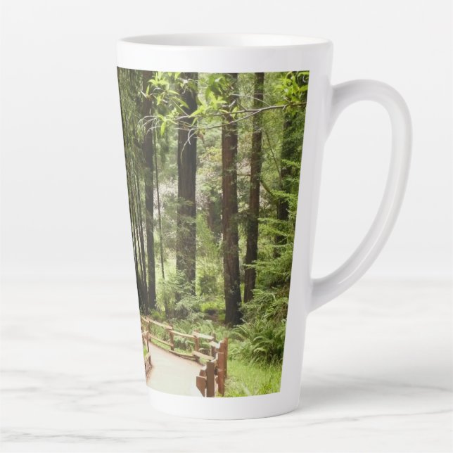 Caneca De Café Latte Muir Woods Path I Nature Photoics (Direita)