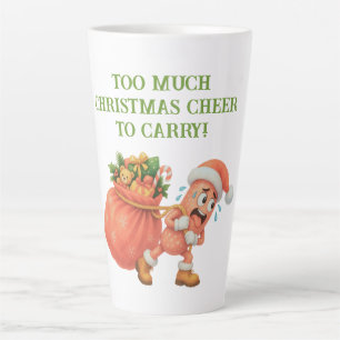 Caneca De Café Latte Muito ânimo de Natal para carregar! Salame