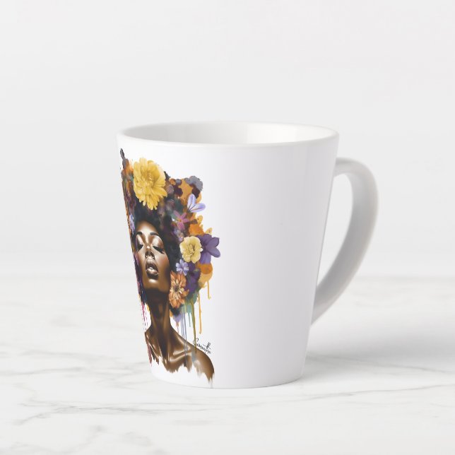 Só o café pode me refrescar. mulher afro-americana sonolenta e
