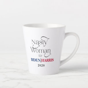 Caneca De Café Latte Mulher desagradável para Biden-Harris 2020