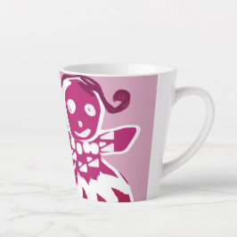 Caneca De Café Latte Mulher-pão rosa