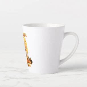 Caneca De Café Latte Mulher: Uma Menina Que Ama Pomeraniana