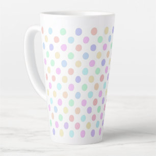 Caneca De Café Latte Múltiplos pontos de cor em branco