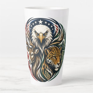 Caneca De Café Latte Mundo da Vida Selvagem Unidade Futebol Animal Arte