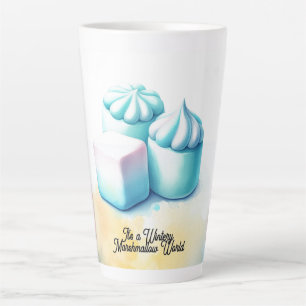 Caneca De Café Latte Mundo de Marshmallow Fofinho
