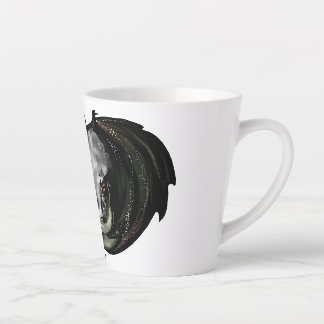 Caneca De Café Latte Mundo e Dragão (Direita)