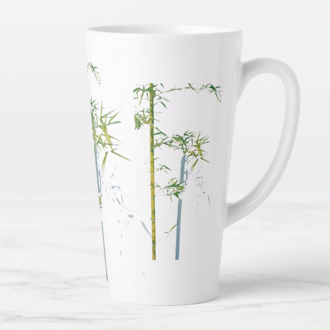 Caneca De Café Latte Murmurios de Bambu, Crescimento Fragmentado, Caule (Direita)