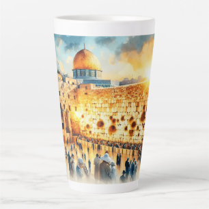 Caneca De Café Latte Muro Ocidental Jerusalém