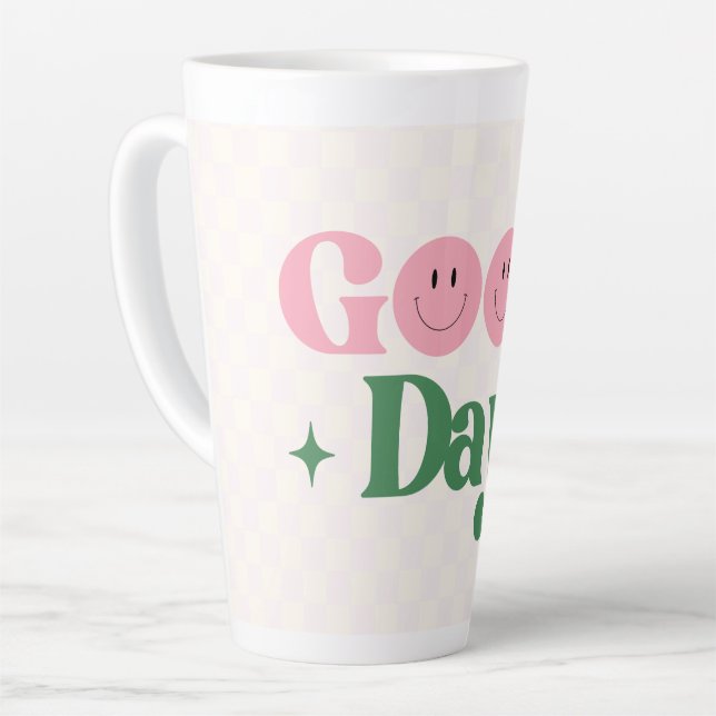 Caneca De Café Latte Murugi Mugs Bom Dia Latte Mug (Ângulo esquerdo)