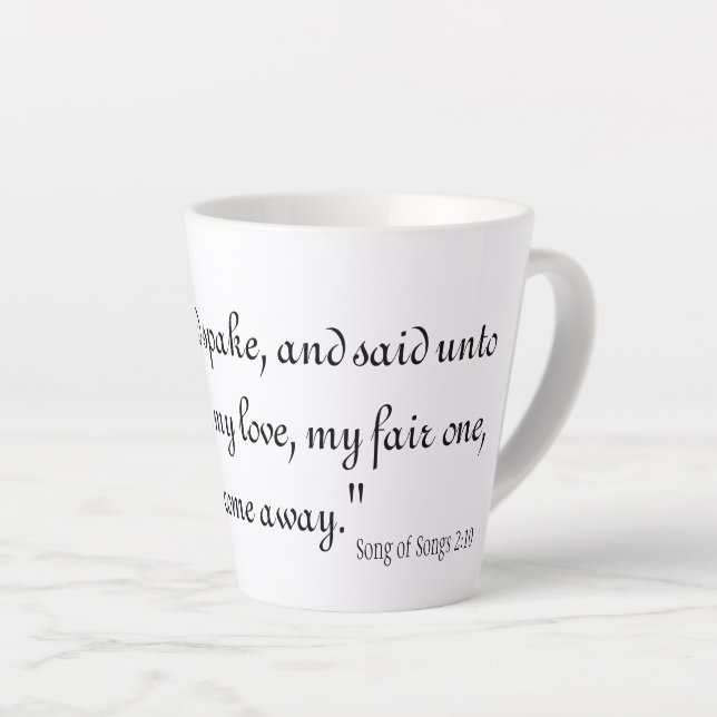 Caneca De Café Latte Música das Canções 2:10 (Ângulo direito)