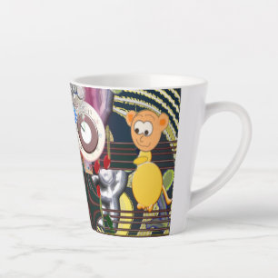 Caneca De Café Latte Musical Mice Latte Mug
