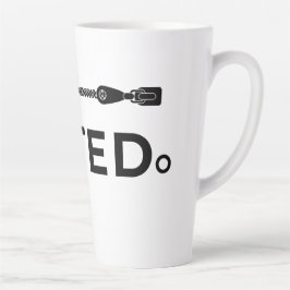 Caneca De Café Latte MUTED. Caneca de latte isolada preta e branca