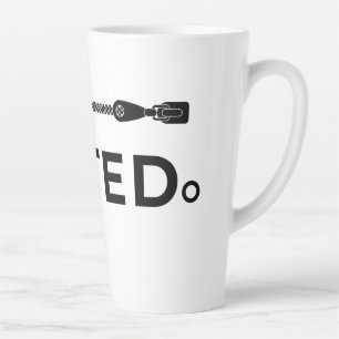 Caneca De Café Latte MUTED. Caneca de latte isolada preta e branca