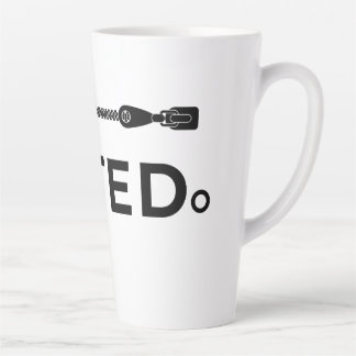 Caneca De Café Latte MUTED. Caneca de latte isolada preta e branca