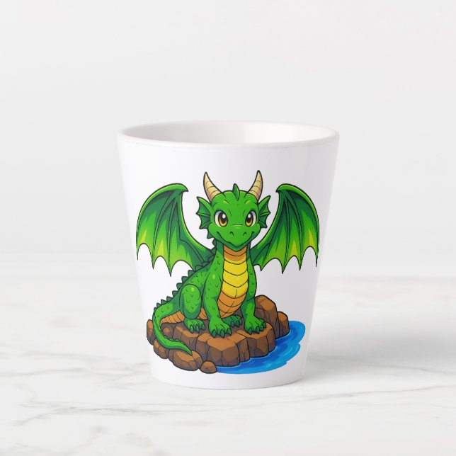 Caneca De Café Latte My little dragon (Frente)