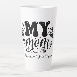 Caneca De Café Latte My Mom Aesthetic Butterfly Mother’s Day