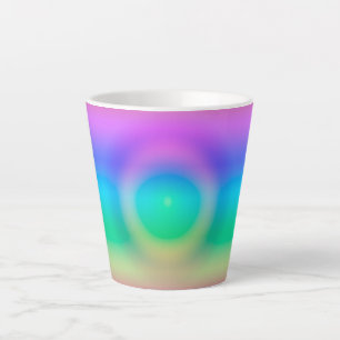 Caneca De Café Latte Mystic Rainbow Eye Ombre