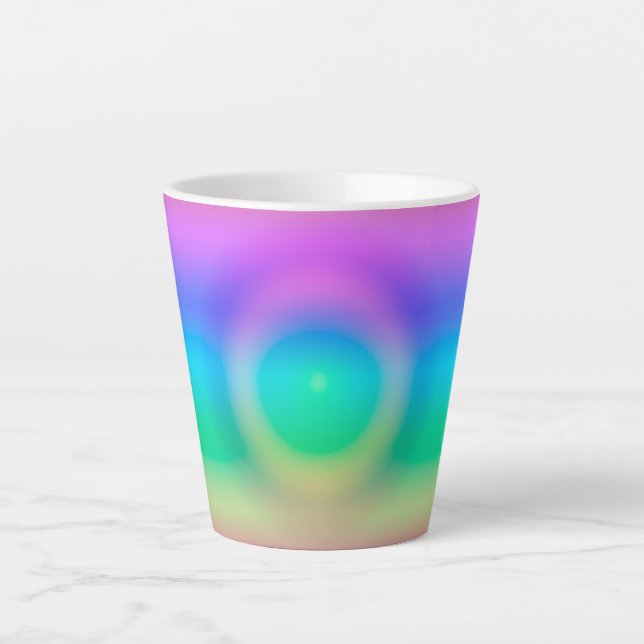 Caneca De Café Latte Mystic Rainbow Eye Ombre (Frente)
