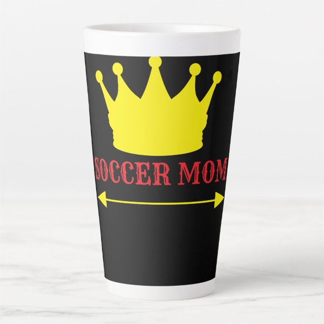 Caneca De Café Latte Nº 1 mãe de futebol (Frente)