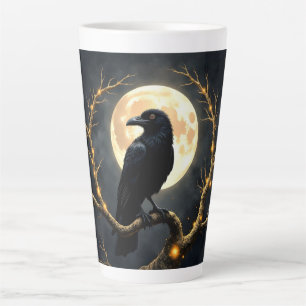 Caneca De Café Latte Na Escuridão da Noite – O Silêncio da Lua
