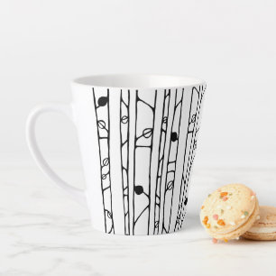 Caneca De Café Latte Na lama negra Latte Mug