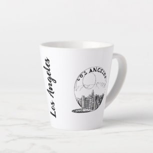 Caneca De Café Latte Na moda Moderno Los Angeles Sity Black White