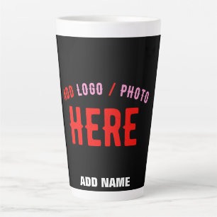 CANECA DE CAFÉ LATTE NA MODA MODERNO PERSONALIZÁVEL NEGRO VERIFICADO CO